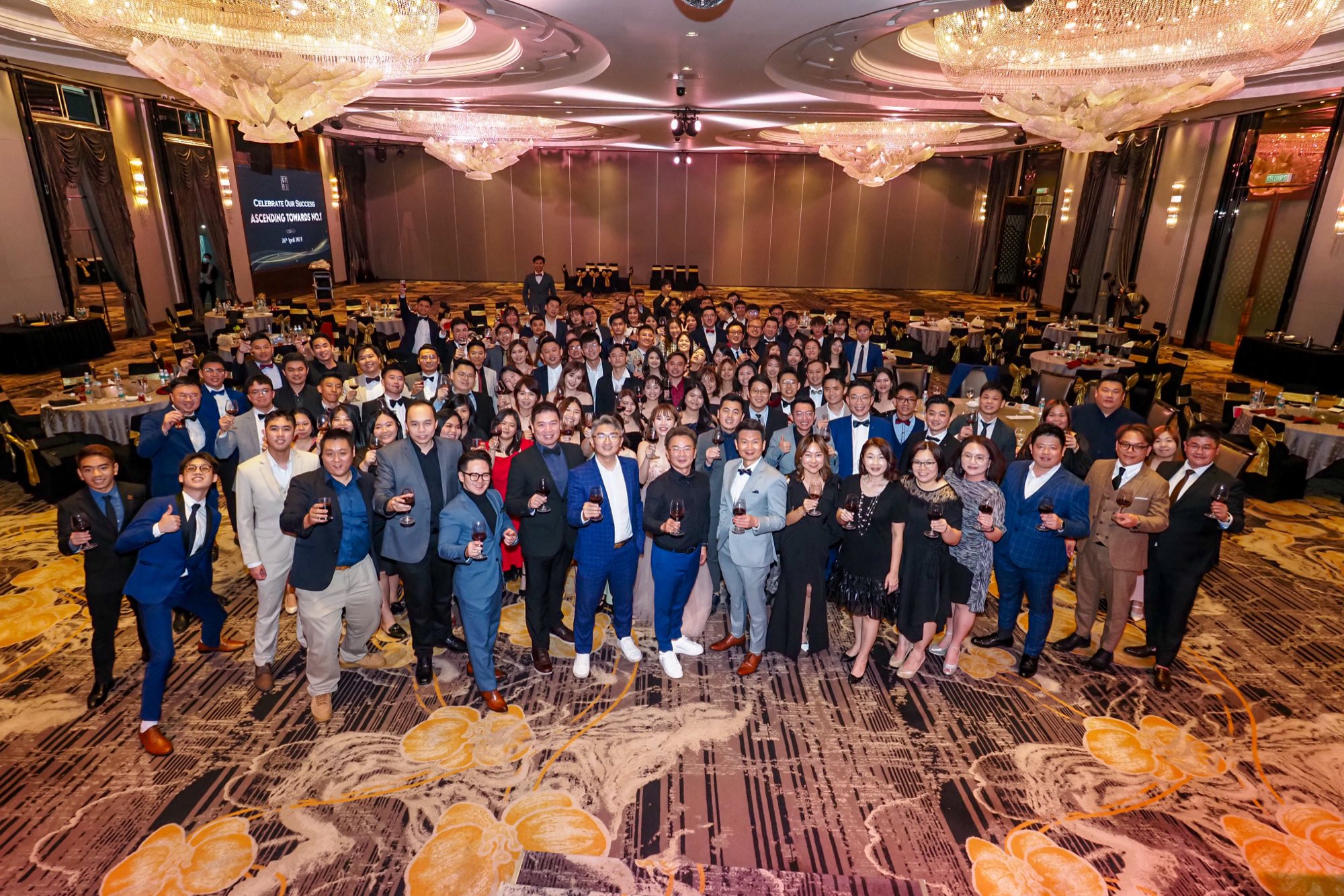The JTBR team together at the annual company dinner